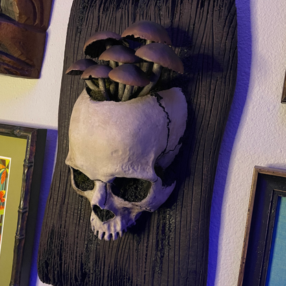 Fungi Skull Plaque [Brown]